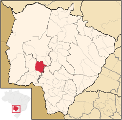 Localização de Nioaque em Mato Grosso do Sul