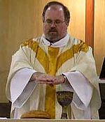 A Methodist minister consecrating the Eucharist elements during the Service of the Word and Table Methodistcommunion6.jpg