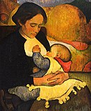 メイエル・デ・ハーン「母性：授乳するマリー・ヘンリー」1890年。