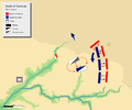 Day 6, Phase 3: The Byzantine cavalry, under Vahan is attacked from the front and flank by Muslims cavalry under Khalid.