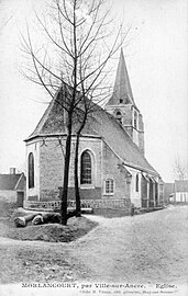 Carte postale de l'église avant 1914.