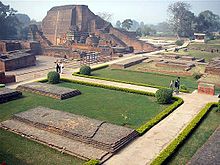 The Buddhist Nalanda mahavihara was a major institution of higher-learning in ancient India from the 5th century CE until the 12th century. Nalanda university.jpg