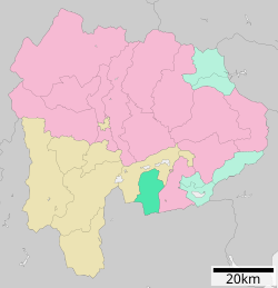 Location of Narusawa in Yamanashi Prefecture