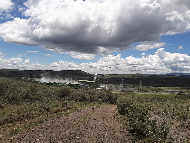 Olkaria V Geothermal Power Station located within Hell's Gate National Park