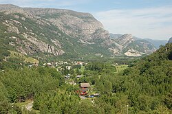 View of the village area