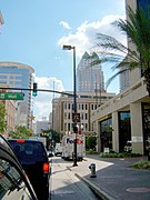 Downtown, le centre d'Orlando en Floride, avec le SunTrust Center en arrière plan.