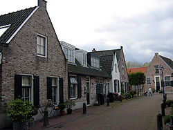 Street in Diemen with recreated traditional houses in 2004
