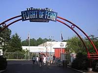 Entrée de l'attraction à Kings Dominion