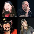 Med klokken: Phil Anselmo, Rex Brown, Vinnie Paul, og Dimebag Darrell