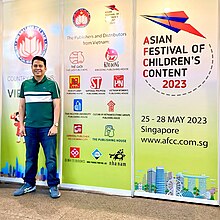 Pham Xuan Truong is at the Asian Festival Of Children's Content 2023, Singapore, 25-28 May 2023