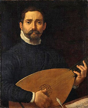 Portrait of a Lute Player by Annibale Carracci - Staatliche Kunstsammlung Dresden