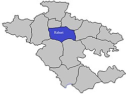 Location of Rahuri  in Ahmednagar district in Maharashtra