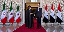 Assad with Iranian President Ebrahim Raisi in Damascus, 3 May 2023 RaisiAssad2023.jpg