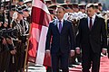 President of Poland Andrzej Duda with President of Latvia Raimonds Vējonis during his official visit to Latvia in 2018