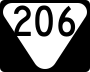 State Route 206 marker