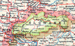 Location of Slovakia
