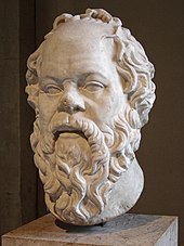 Plato was one of the devoted young followers of Socrates, whose bust is pictured above. Socrates Louvre.jpg