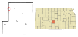 Location of Radium, Kansas