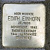 Stolperstein Obermainstr. 6 Einhorn Edith