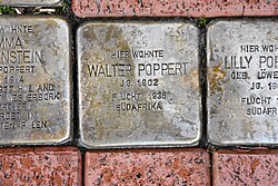 Stolperstein für Walter Poppert