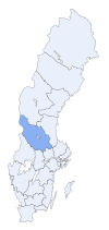 Dalarnas läns plassering i Sverige
