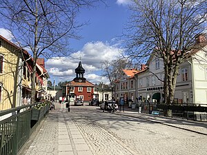 Trosas tidigare rådhus, mitt emot Stadshotellet.