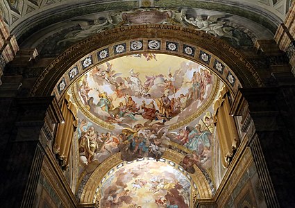 Vincenzo Meucci, Azione dello Spirito Santo, quadratures de Giuseppe del Moro, église de San Leone (Pistoia)