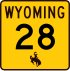 Wyoming Highway 28 marker