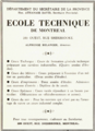 École technique de Montréal - Cours offerts - 1936