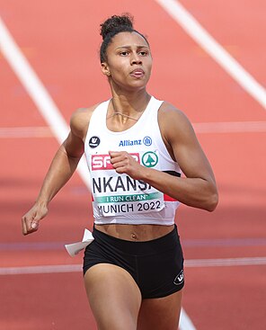 Delphine Nkansa bei den Europameisterschaften 2022 in München