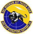 Emblem of the USAF 405th Expeditionary Operations Support Squadron (provisional)