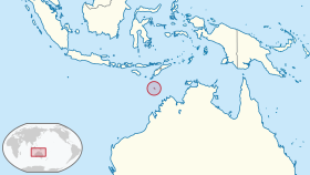 Pozicija otoka na karti Indijskog oceana