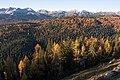 Panorama della valle in autunno