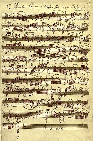 Example of a music manuscript: Johann Sebastia...