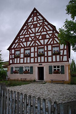 Historisches Hopfenbauernhaus aus der Hersbrucker Alb, Baujahr: 1821