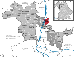 Läget för Baiersdorf i Landkreis Erlangen-Höchstadt