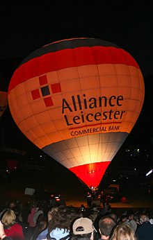 Alliance & Leicester advertising on a balloon Bristol Balloon Festival 2006 9.jpg