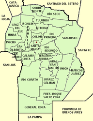 Provincia di Córdoba – Mappa