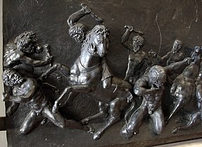 Combat de cavaliers et de géants