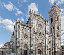 The Santa Maria del Fiore cathedral by Filippo Brunelleschi, which has the largest brick dome in the world Catedral, Florencia, Italia, 2022-09-19, DD 91.jpg