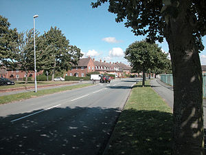English: Chester suburb. Houses in Western Ave...