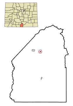 Location of the Fort Garland CDP in Costilla County, Colorado.