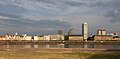 Düsseldorf, vue sur la ville depuis le pont (Rheinkniebrücke)