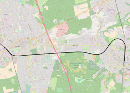 Spoorlijn Hilden - Solingen op de kaart