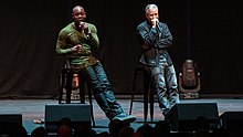 Dave Chappelle with Stewart performing at Royal Albert Hall in 2018 DChapJStewRAH211018-22.jpg