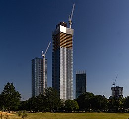 Deansgate Square under construction in 2018