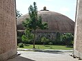 Ellipsoidal dome with linga in the top