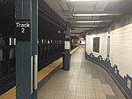 Station platform at Flatbush Avenue – Brooklyn College on the IRT Nostrand Avenue Line in 2015