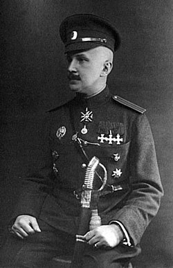 начальник штаба Кавказской туземной конной дивизии полковник Н. В. Гатовский