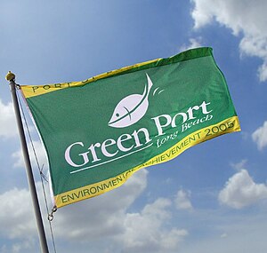 English: "Green Port" flag of the Po...